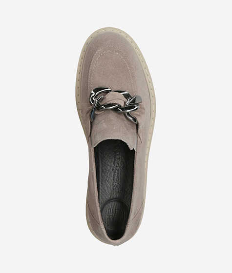 Ladies grey hot sale suede loafers