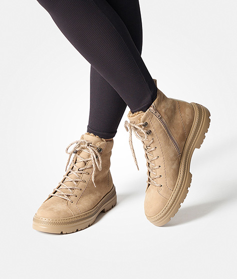 Lace up boots beige hotsell