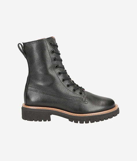 Paul Green Boots 9962-019 - Stivali Donna In Pelle Liscia Nero - Con Zip E Cuciture Decorative