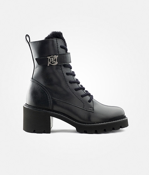 Lace up high ankle boots best sale