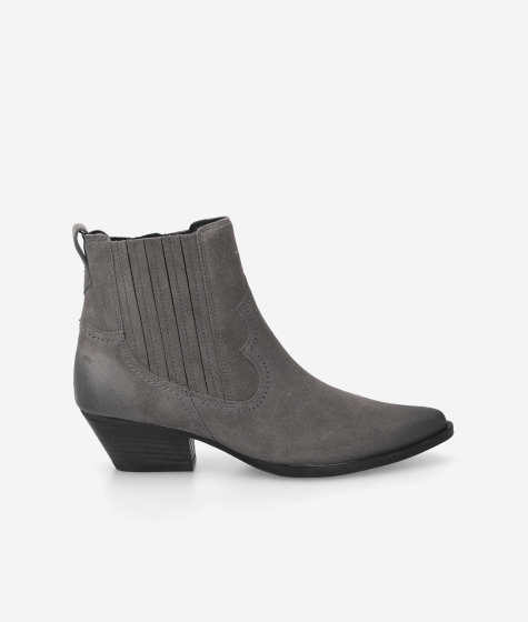 Paul newest Green Gray Suede Low Heel Bootie