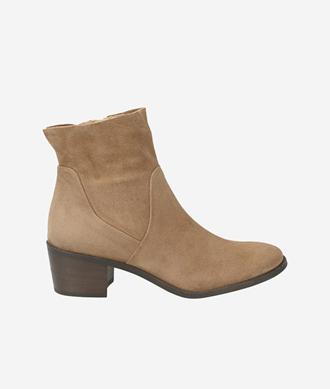 Beige booties suede best sale