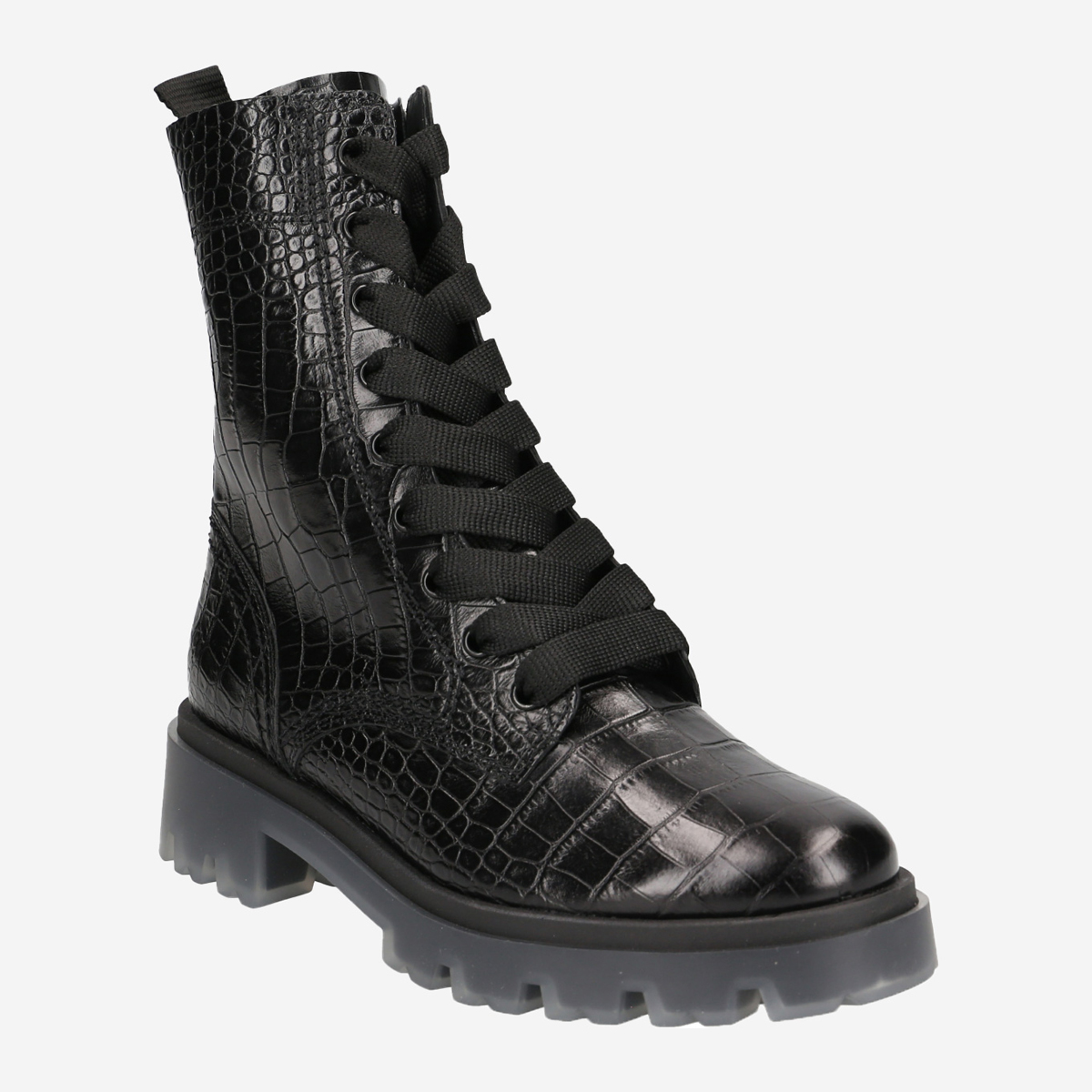 Croc lace discount up ankle boots