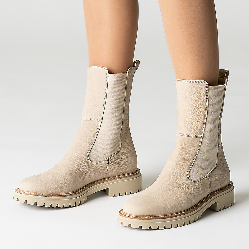 Bottines discount chelsea beige