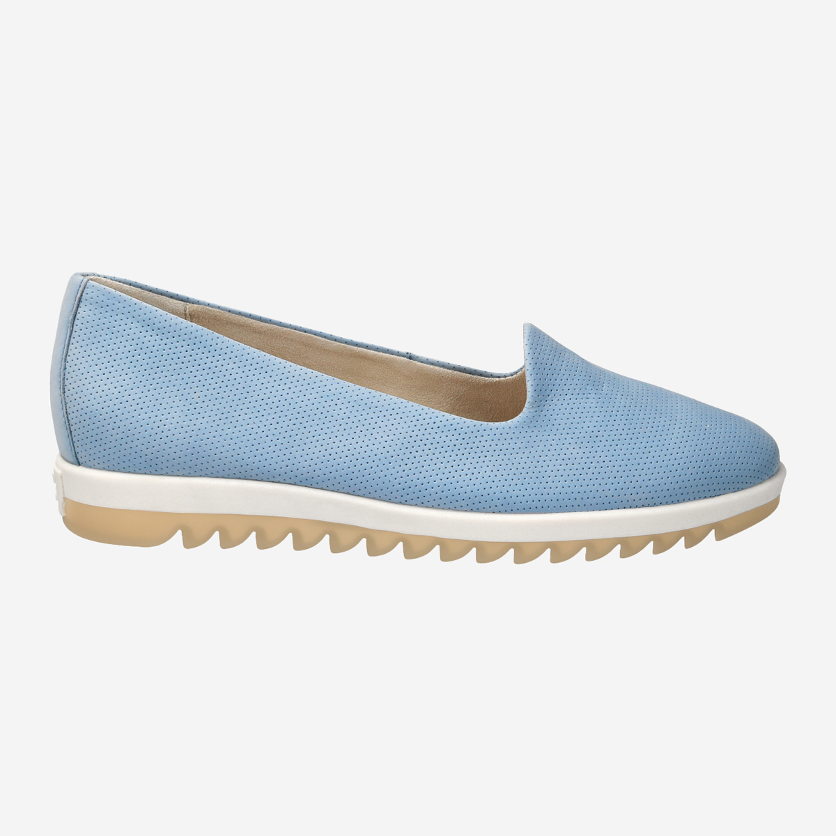 Light blue flat outlet shoes