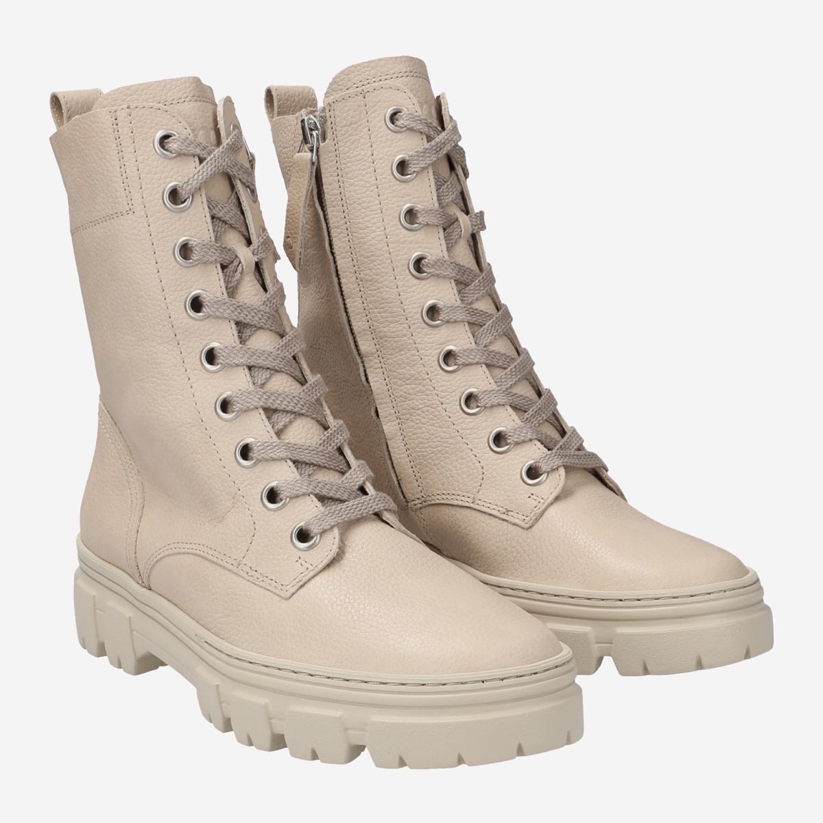 Beige combat hotsell boots womens