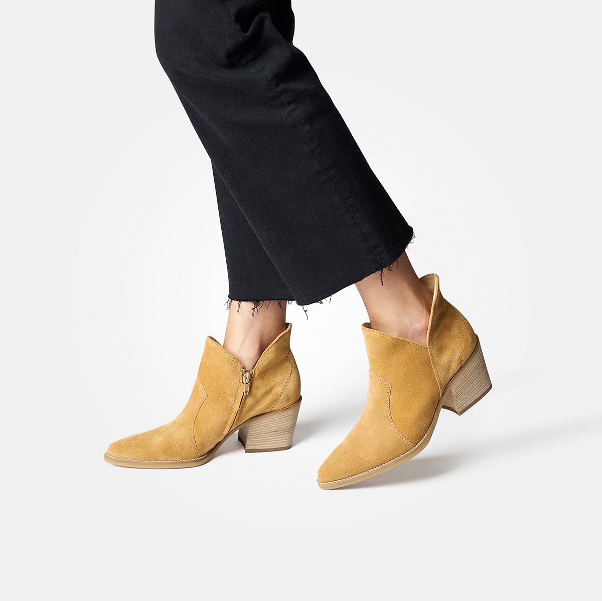 Cognac suede booties best sale