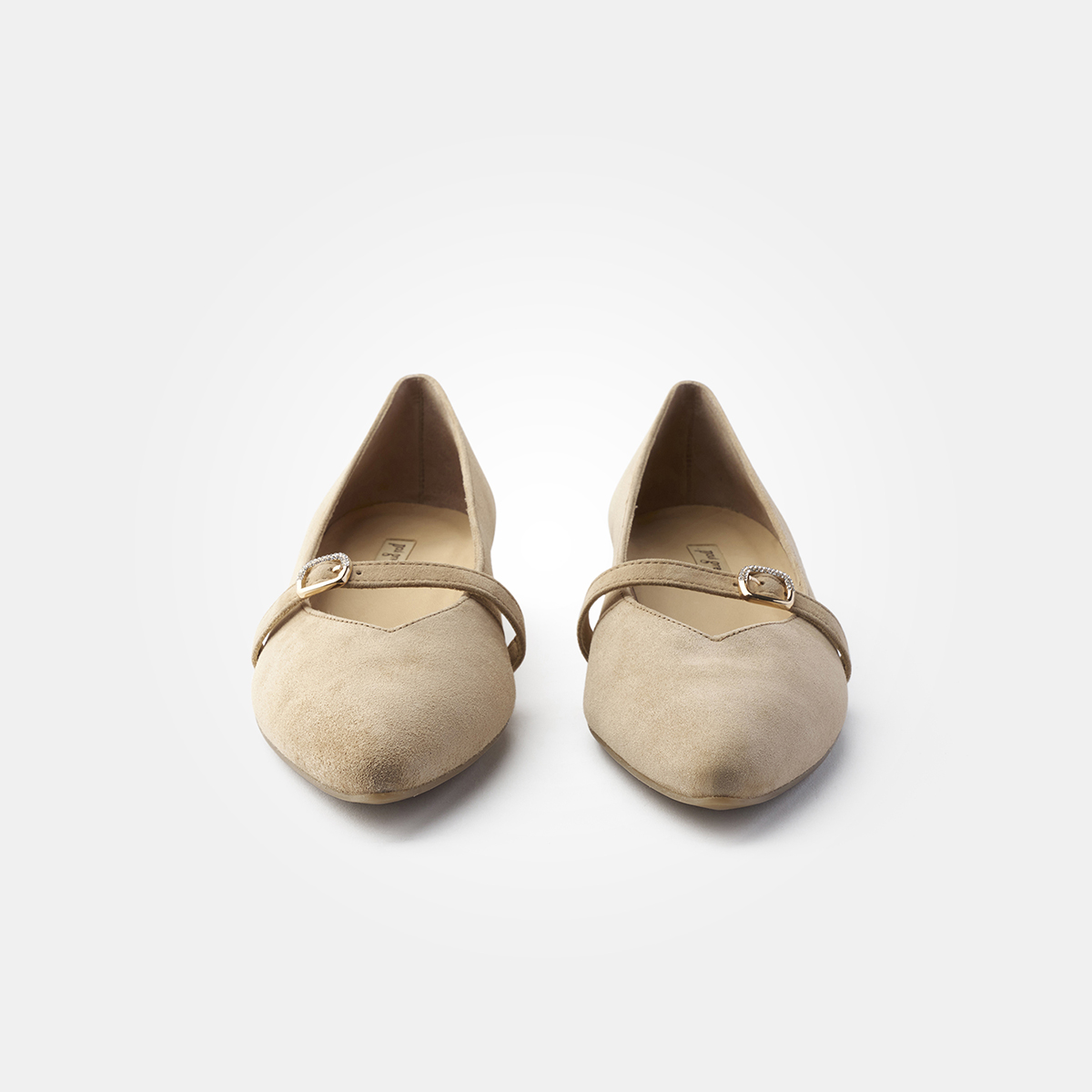 Beige hot sale suede flats